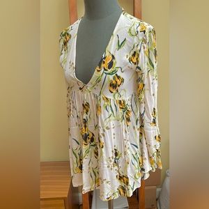 Free People floral flowy top